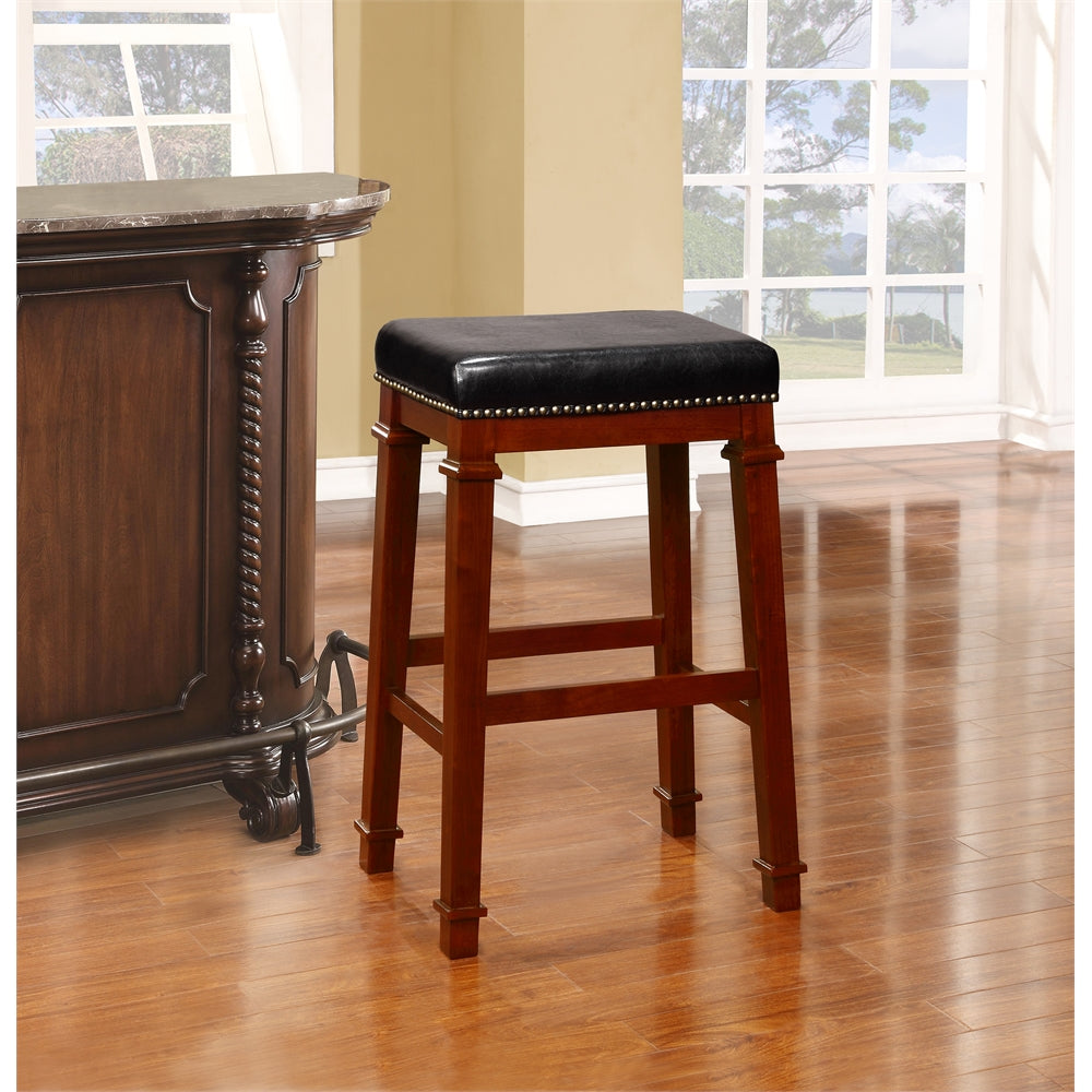 Kennedy Backless Pu Bar Stool - Linon