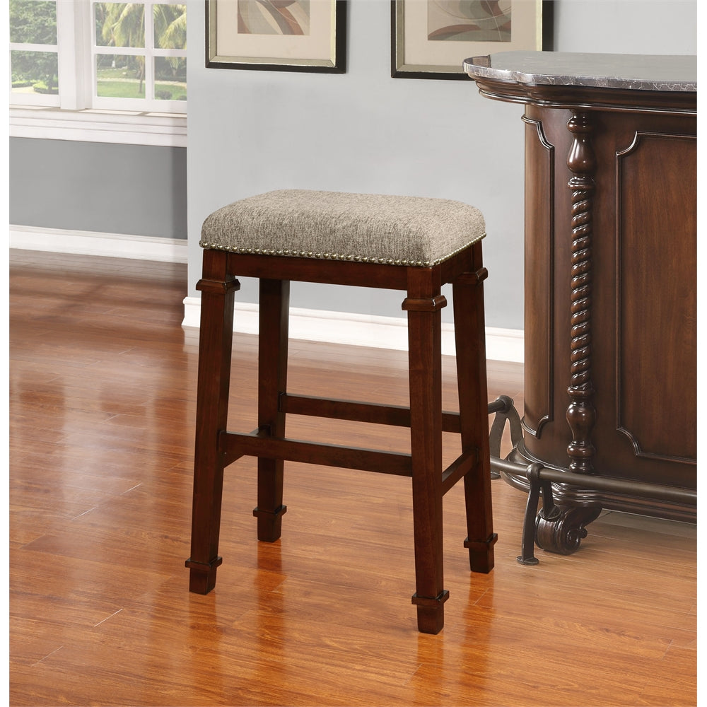 Kennedy Backless Tweed Bar Stool - Linon