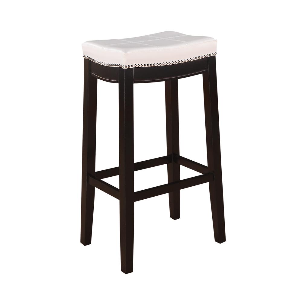 Claridge White Pu Barstool - Linon