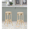 Rae Rattan Seat Backless Bar Stool - Linon