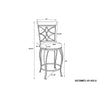 Curves Back Bar Stool 30 - Linon