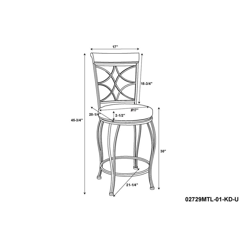 Curves Back Bar Stool 30 - Linon