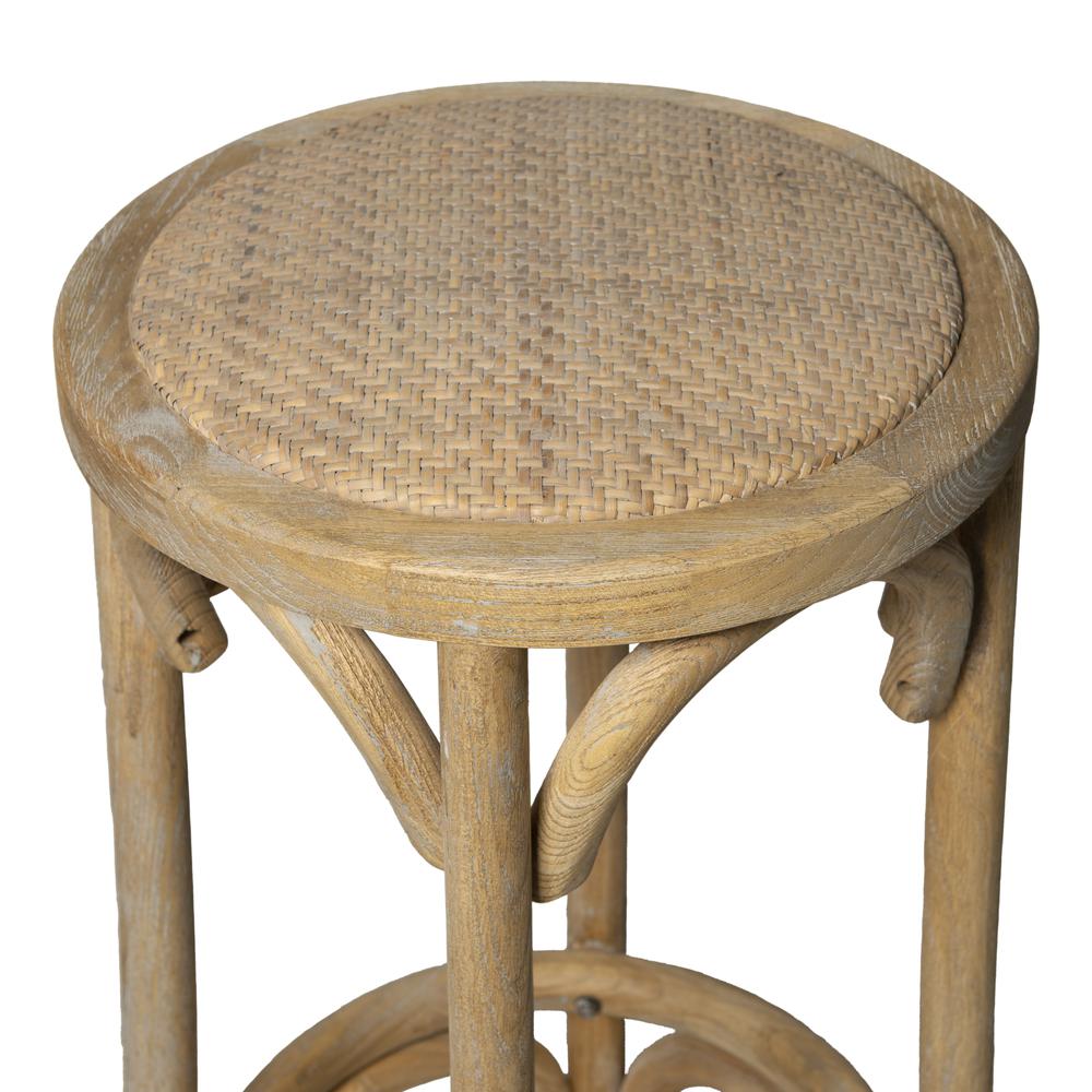 Rae Rattan Seat Backless Bar Stool - Linon