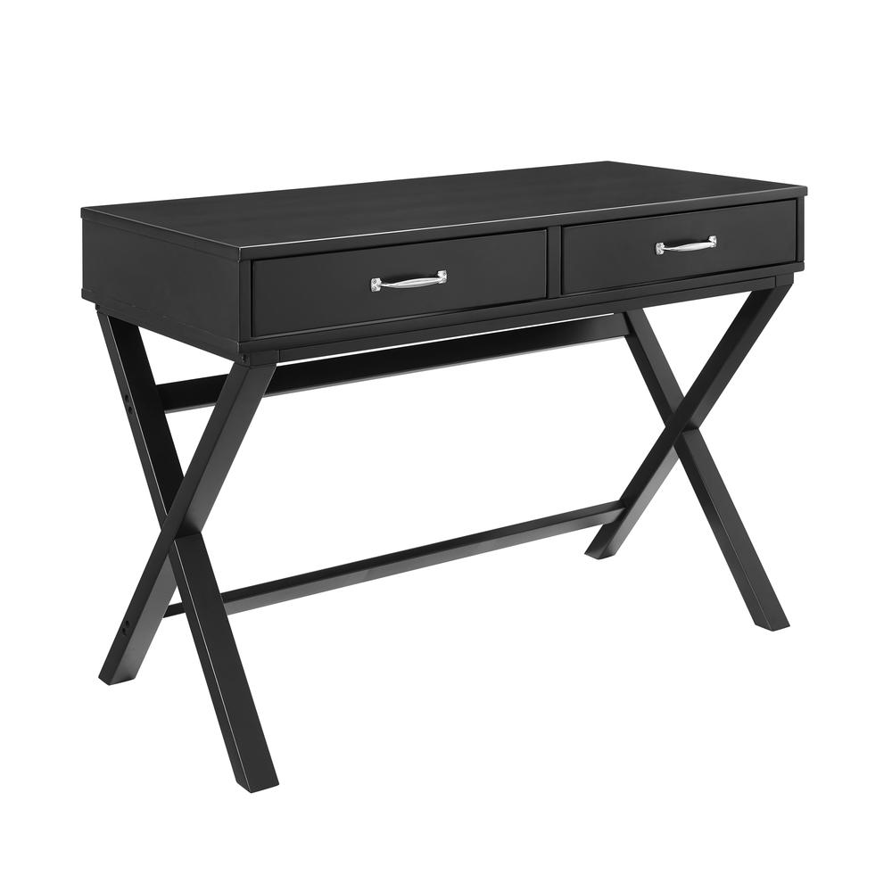 Penney 2-Drawer Desk, Black - Linon