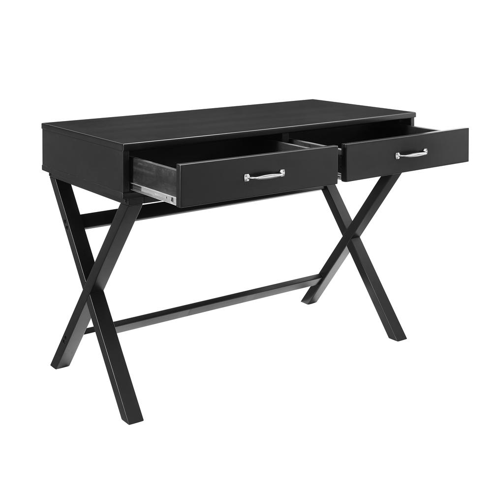 Penney 2-Drawer Desk, Black - Linon