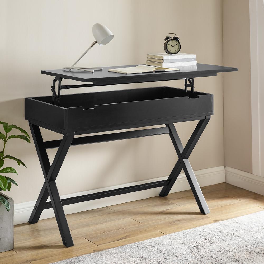 Peggy Lift Top Desk, Black - Linon