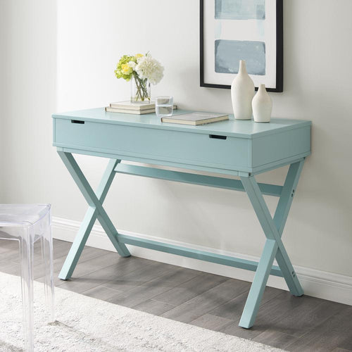 Peggy Lift Top Desk, Turquoise - Linon