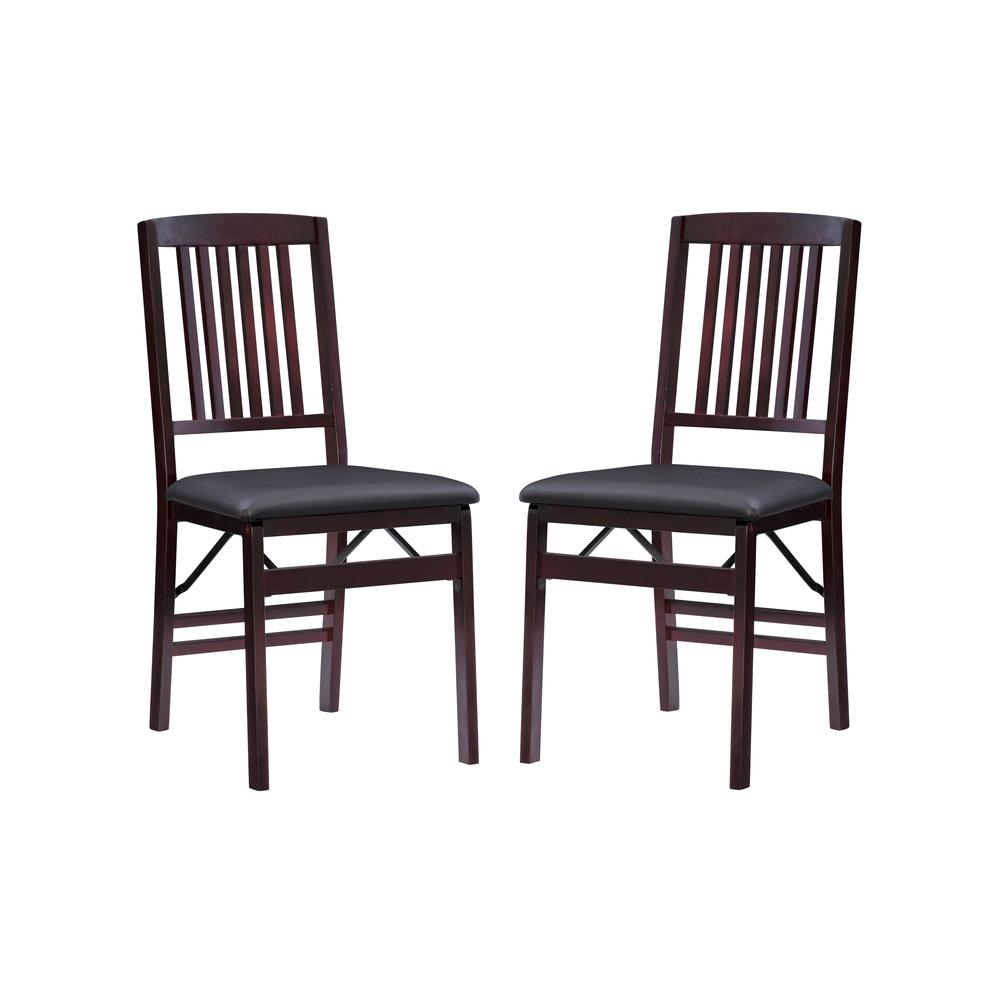 Triena 18 In Mission Back Folding Chair - Set Of Two - Linon