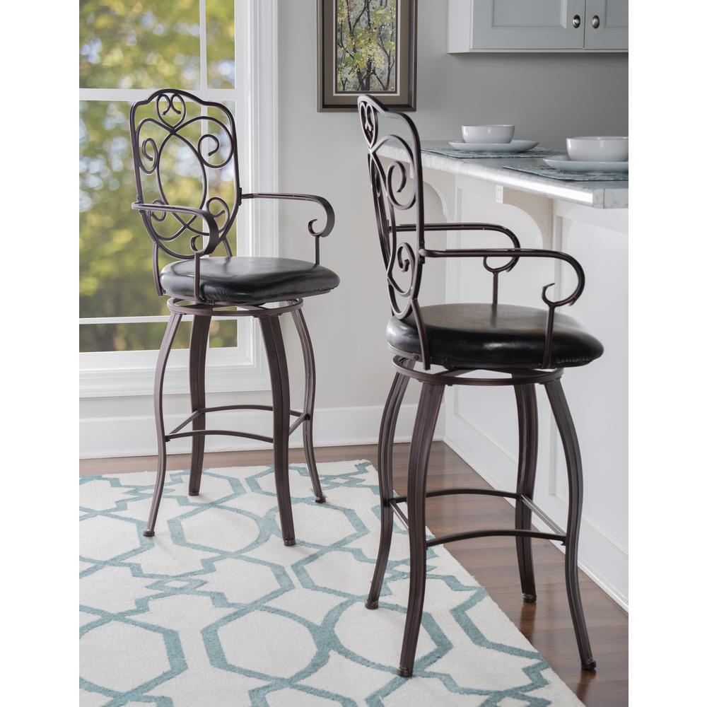 Crested Back Bar Stool 30 - Linon