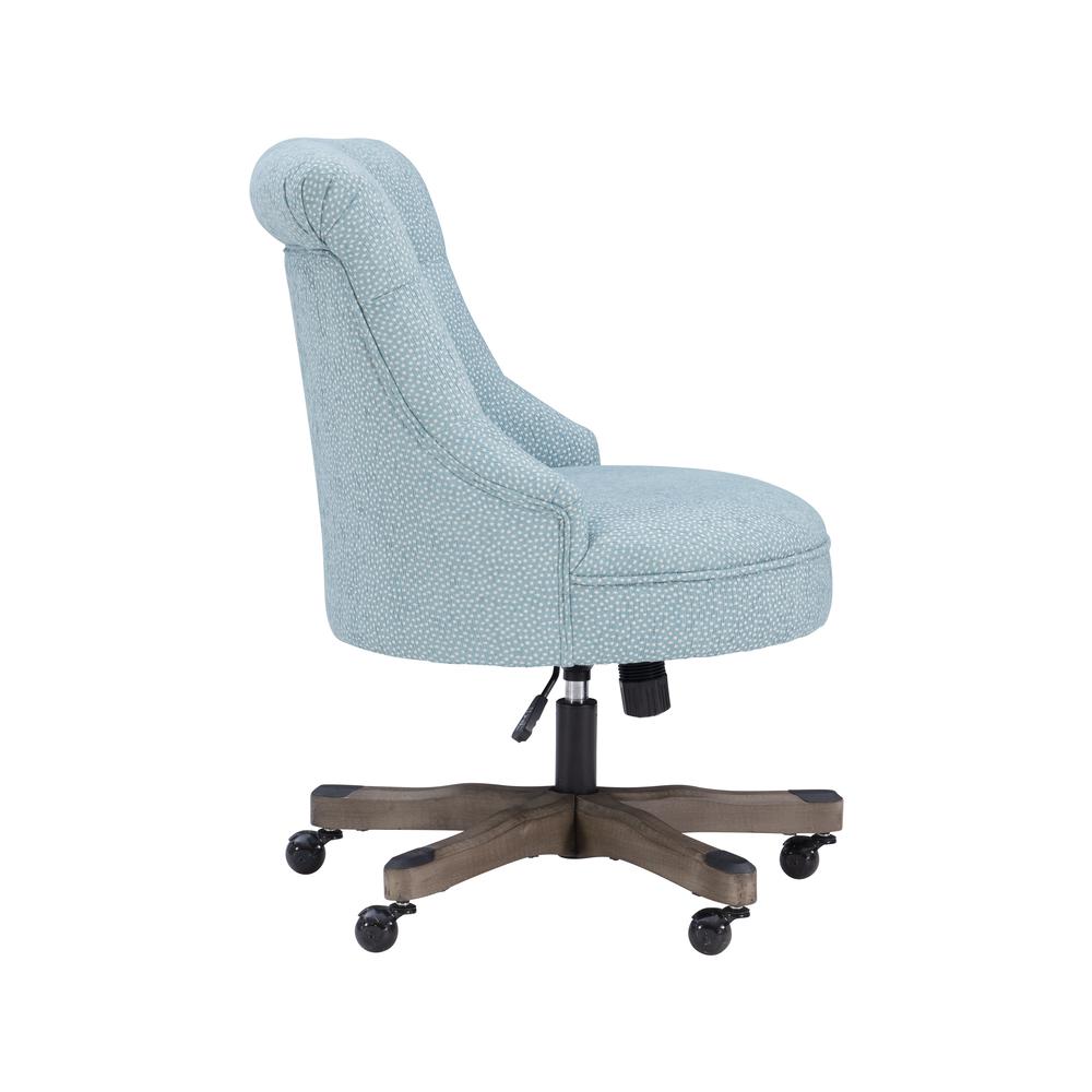 Sinclair Office Chair, Light Blue - Linon