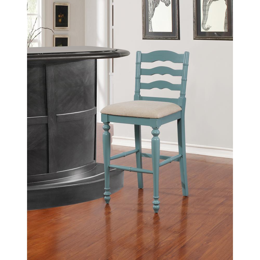 Marino 30 In Antique Blue Bar Stool - Linon