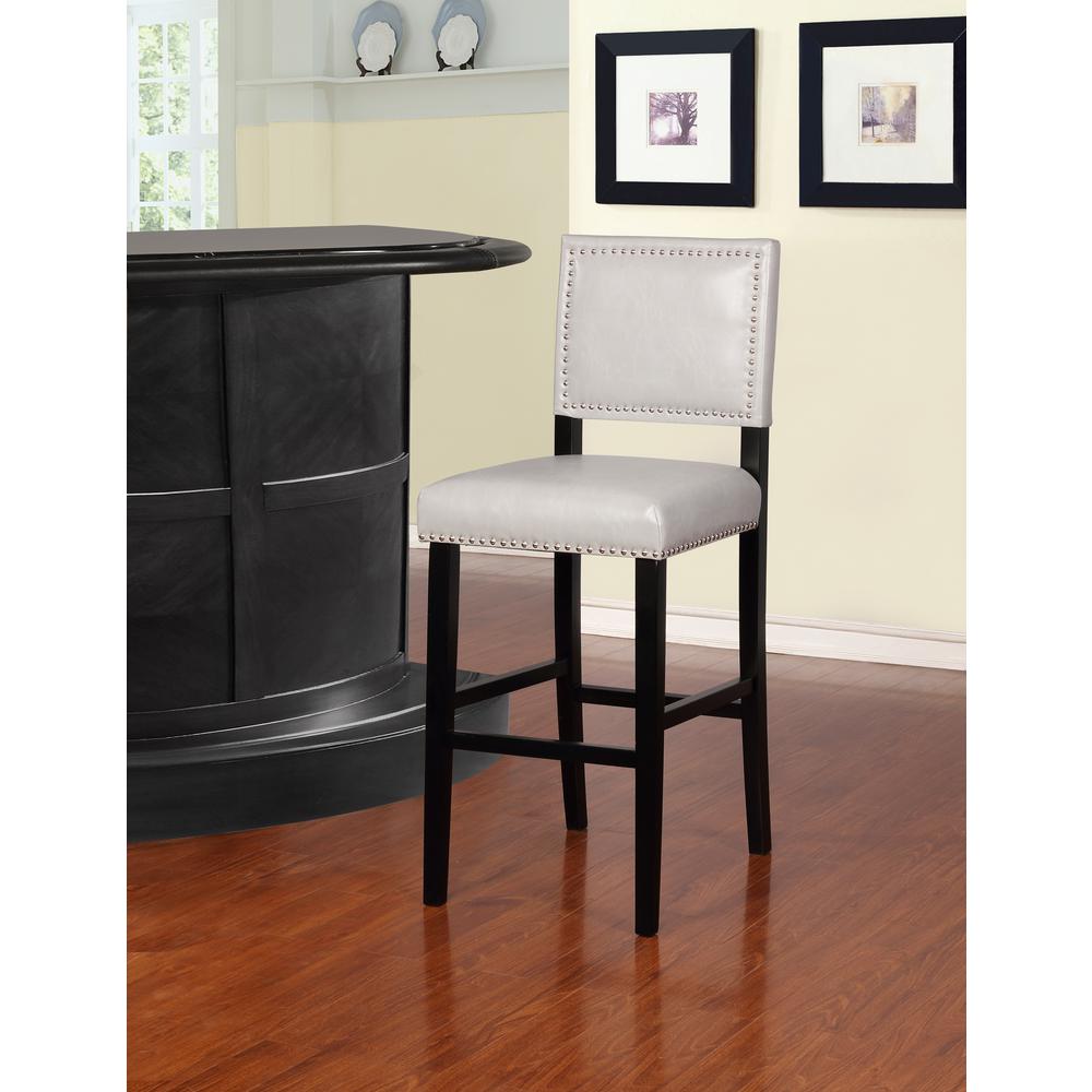 Brook Dove Gray Bar Stool - Linon