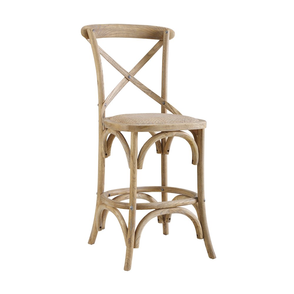 Roxy 30 In Gray Wash Bar Stool - Linon