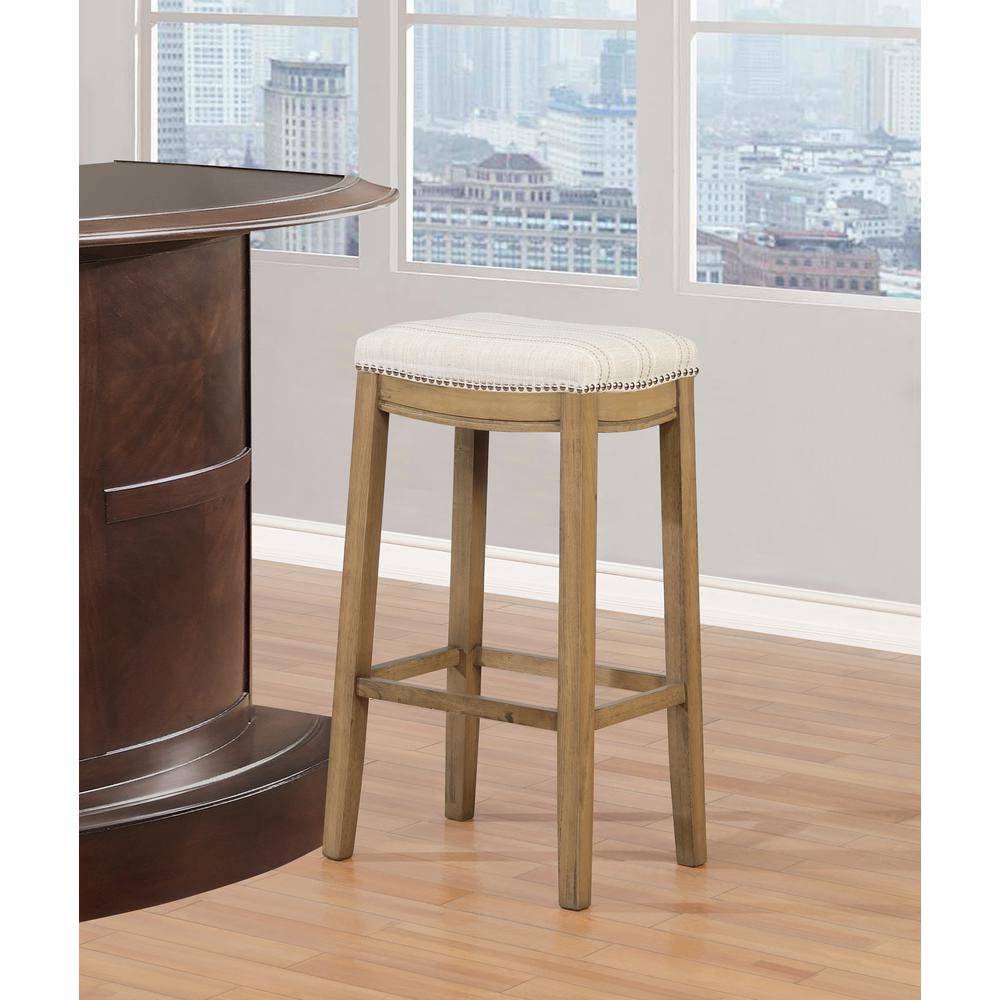 Claridge  Linen Striped Bar Stool - Linon