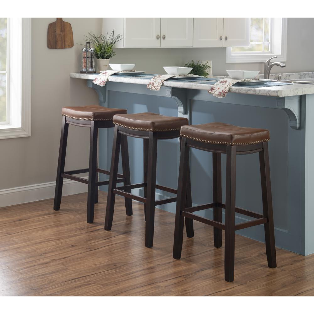 Claridge Cognac Bar Stool - Linon