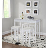 Lancer 3 Piece Tavern Set, White Faux Marble - Linon