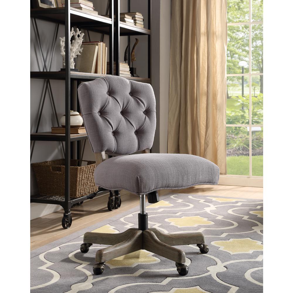 Kelsey Office Chair, Gray - Linon