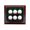 6 Baseball Cabinet Style Display Case with Cherry Moulding