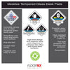 Glass Desk Pad - 19'' x 24'' - Floortex