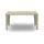 Outdoor Wicker Dining Table - Rectangle PE Wicker Table with Glass Top, 36x60 Inch, Natural Linen - East West Furniture