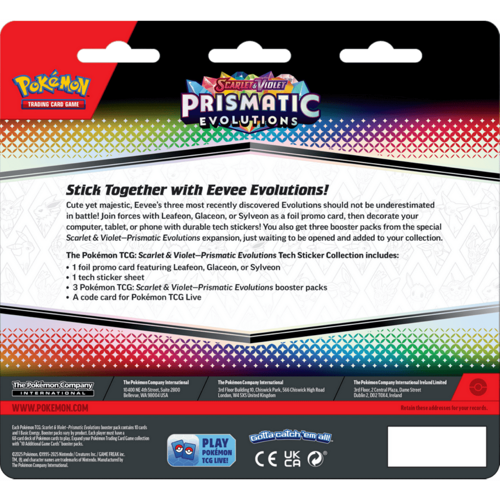 Pokémon TCG: Scarlet & Violet 8.5: Prismatic Evolutions: Tech Sticker Collection (Glaceon)