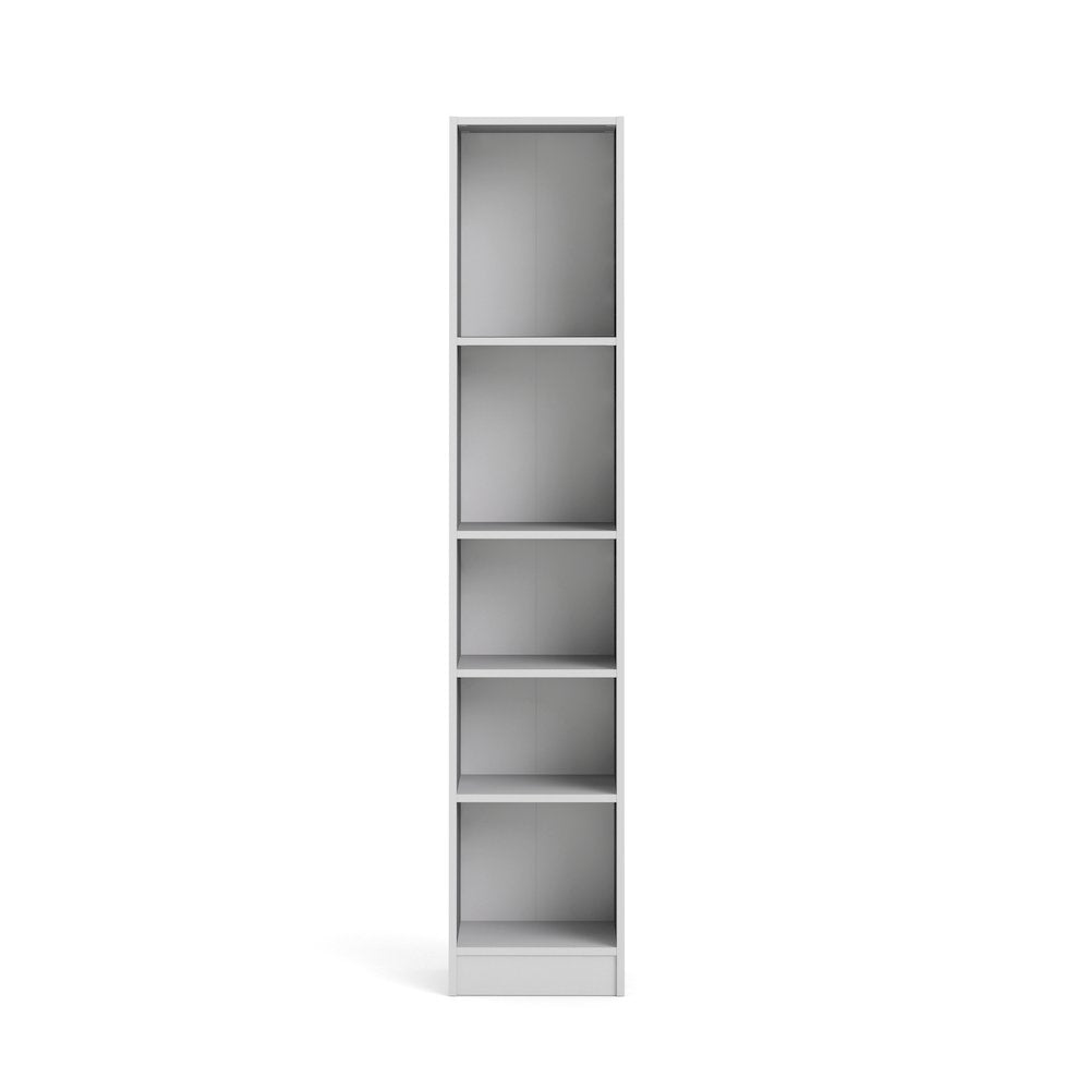 Basic Tall Narrow 5 Shelf Bookcase - White - Tvilum