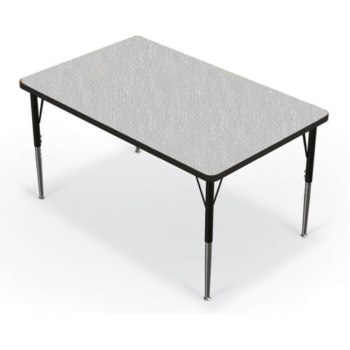 Activity Table - 30''X48'' Rectangle - Gray Nebula Top Surface - Black Edgeband - BALT