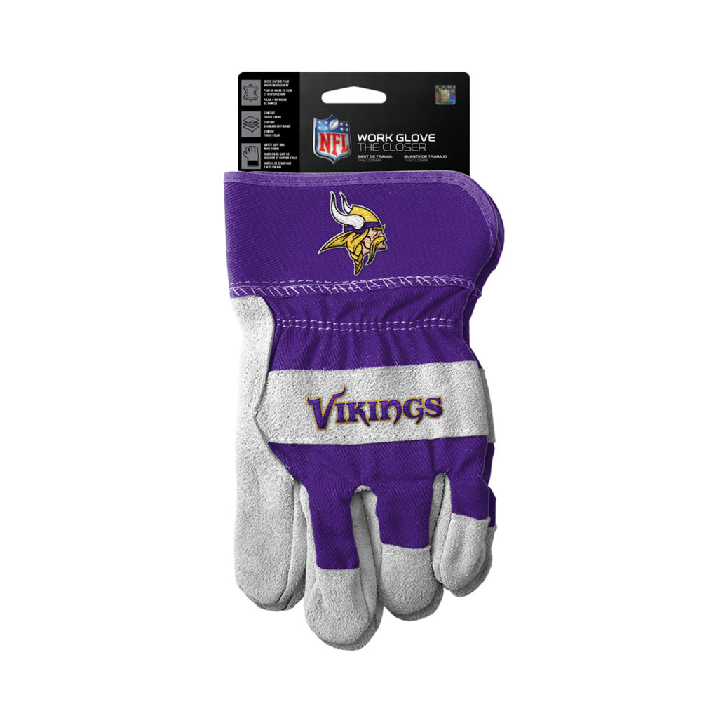 Minnesota Vikings Gloves Work Style The Closer Design - The Sports Vault
