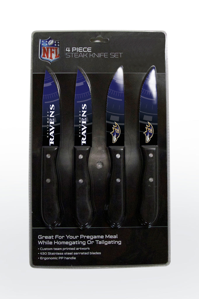 Baltimore Ravens Knife Set Steak 4 Pack - The Sports Vault