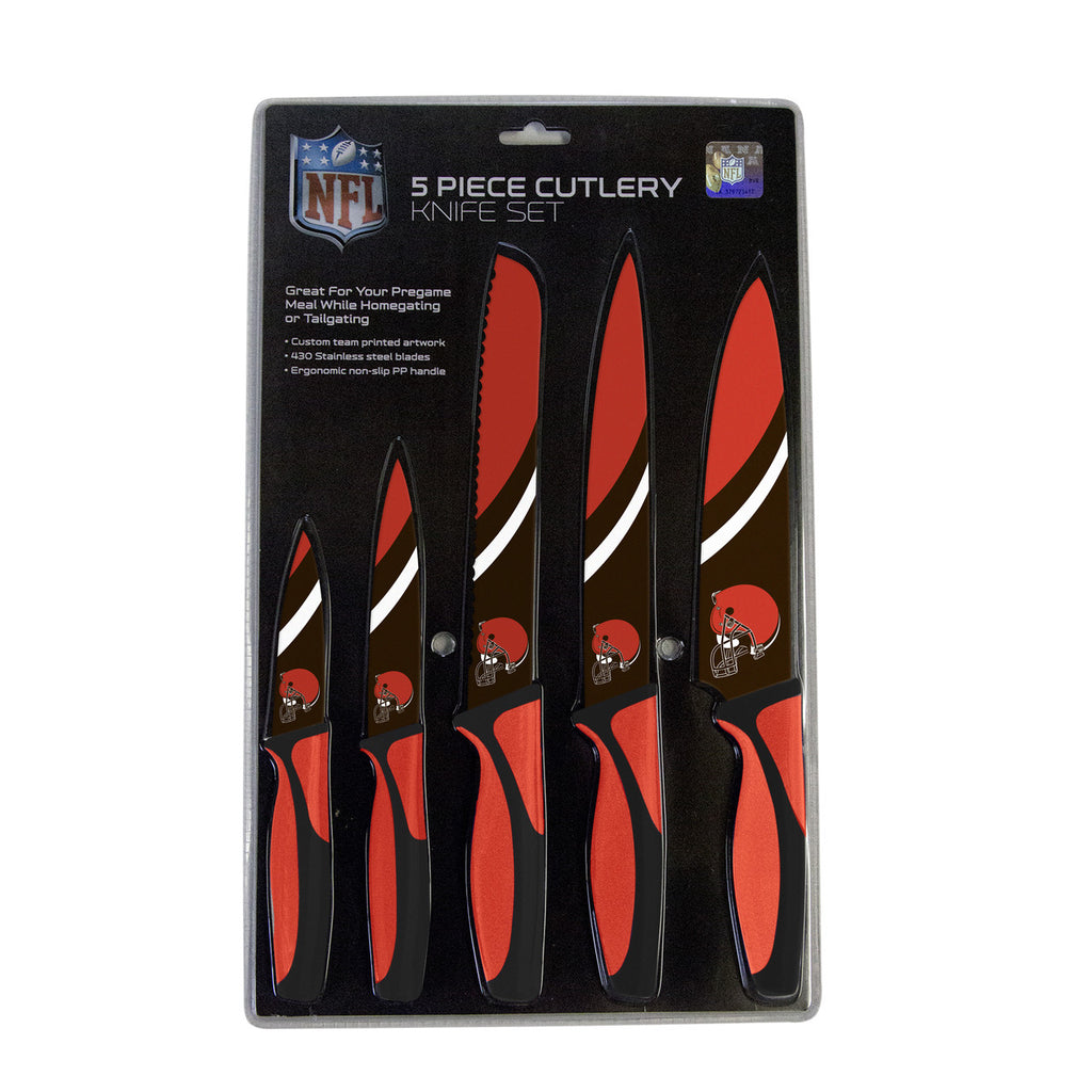 Cleveland Browns Knife Set - Kitchen - 5 Pack - The Sports Vault