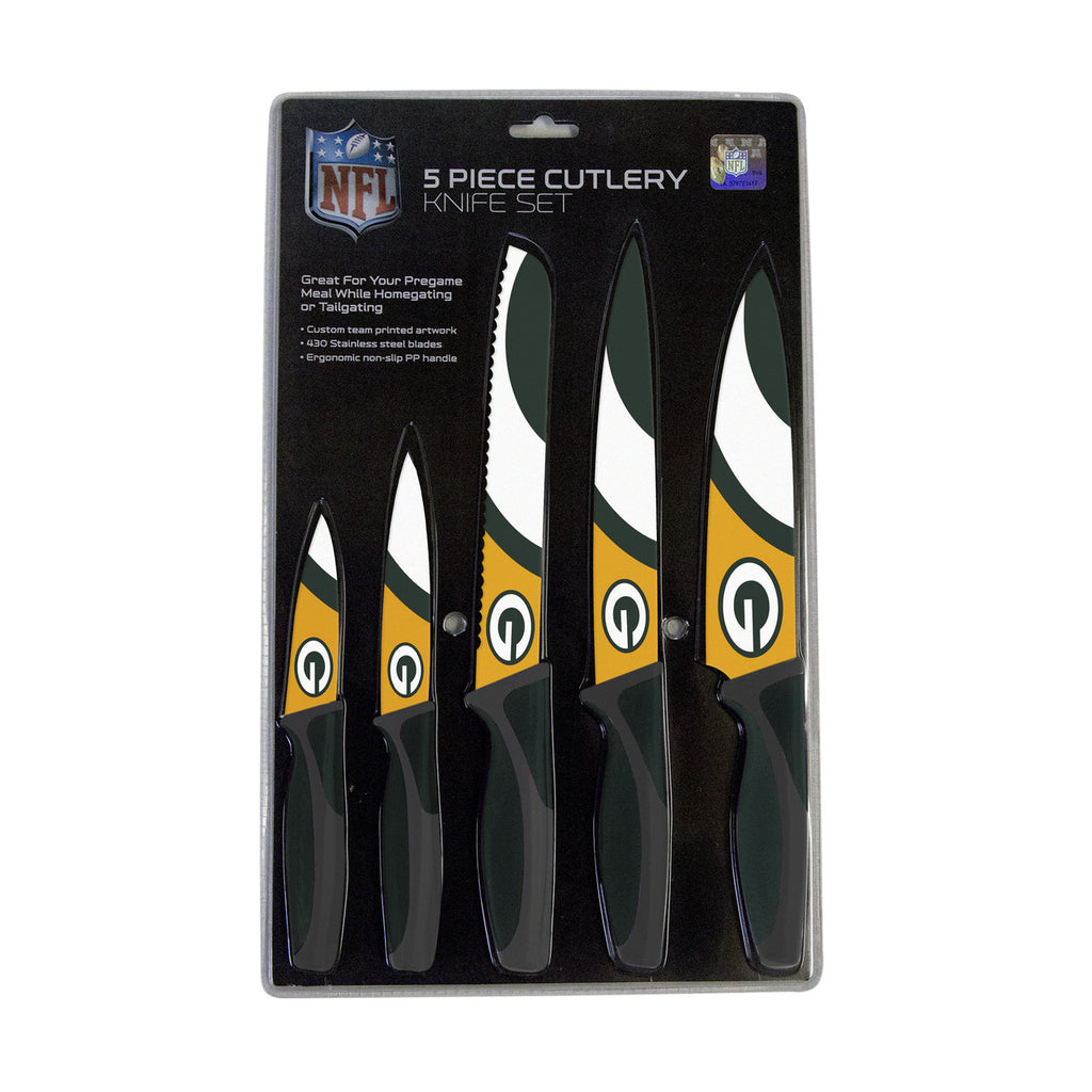 Green Bay Packers Knife Set - Kitchen - 5 Pack - The Sports Vault