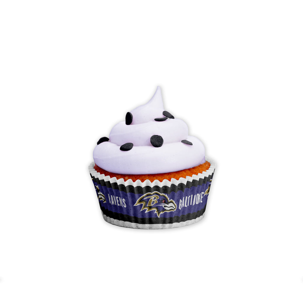 Baltimore Ravens Baking Cups Large 50 Pack - The Sports Vault