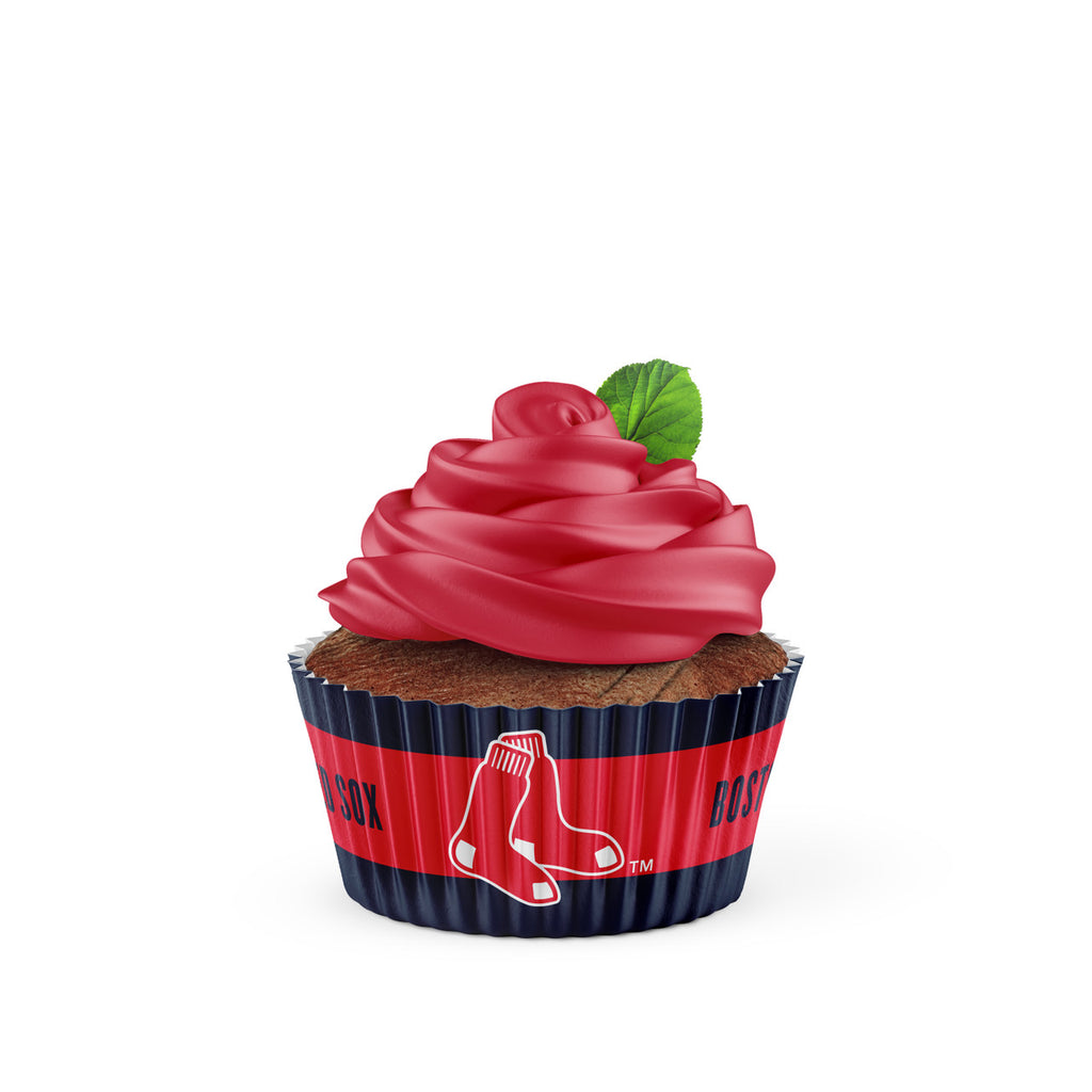 Boston Red Sox Baking Cups Large 50 Pack - The Sports Vault