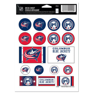 Columbus Blue Jackets Decal Sheet 5x7 Vinyl - WinCraft