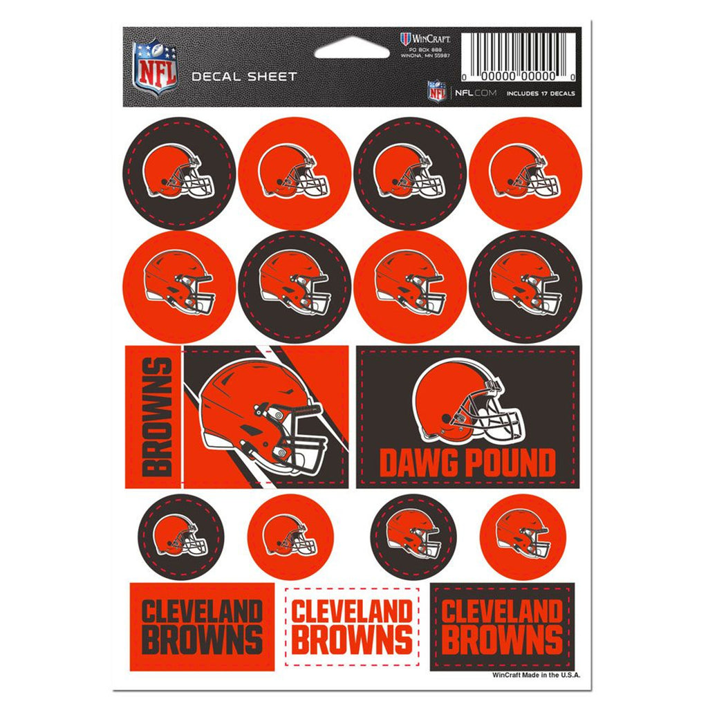Cleveland Browns Decal Sheet 5x7 Vinyl - WinCraft