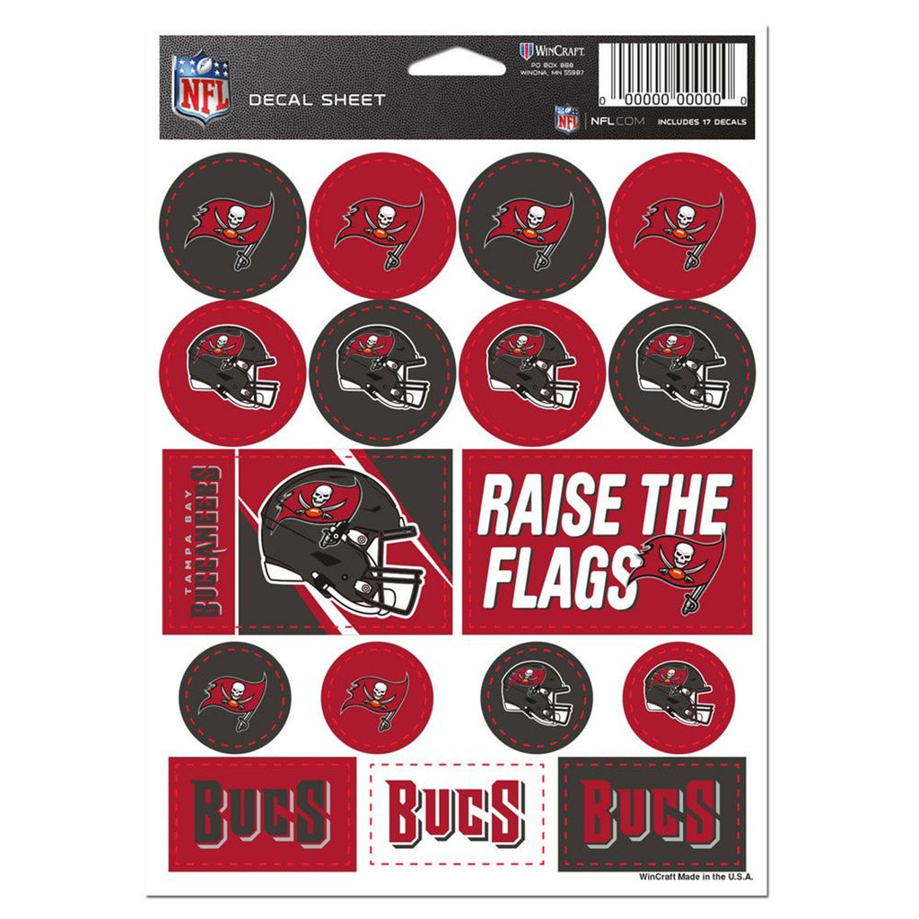Tampa Bay Buccaneers Decal Sheet 5x7 Vinyl - WinCraft