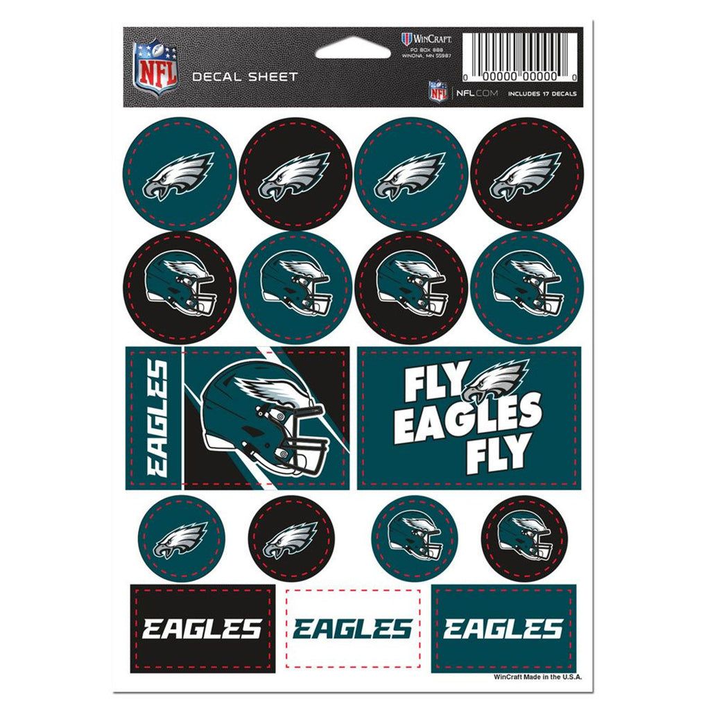 Philadelphia Eagles Decal Sheet 5x7 Vinyl - Wincraft