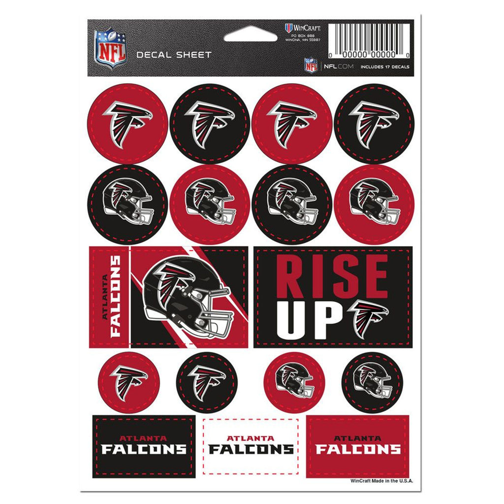 Atlanta Falcons Decal Sheet 5x7 Vinyl - Wincraft