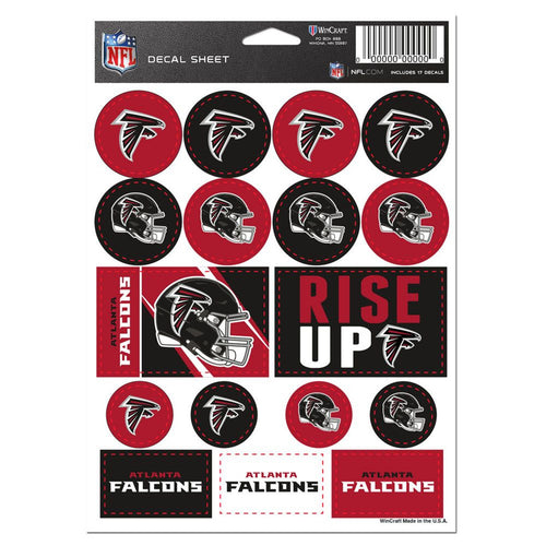 Atlanta Falcons Decal Sheet 5x7 Vinyl - WinCraft