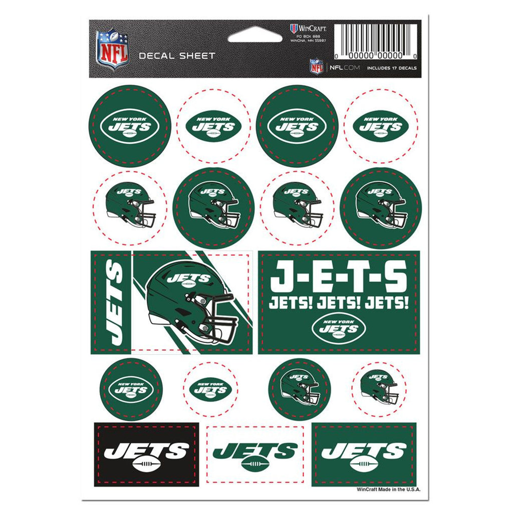 New York Jets Decal Sheet 5x7 Vinyl - Wincraft