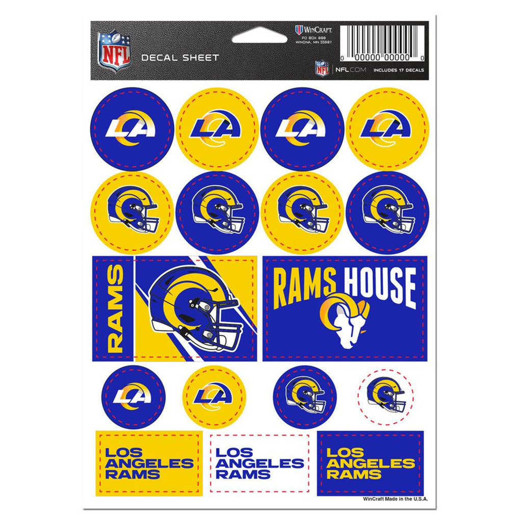 Los Angeles Rams Decal Sheet 5x7 Vinyl - Wincraft