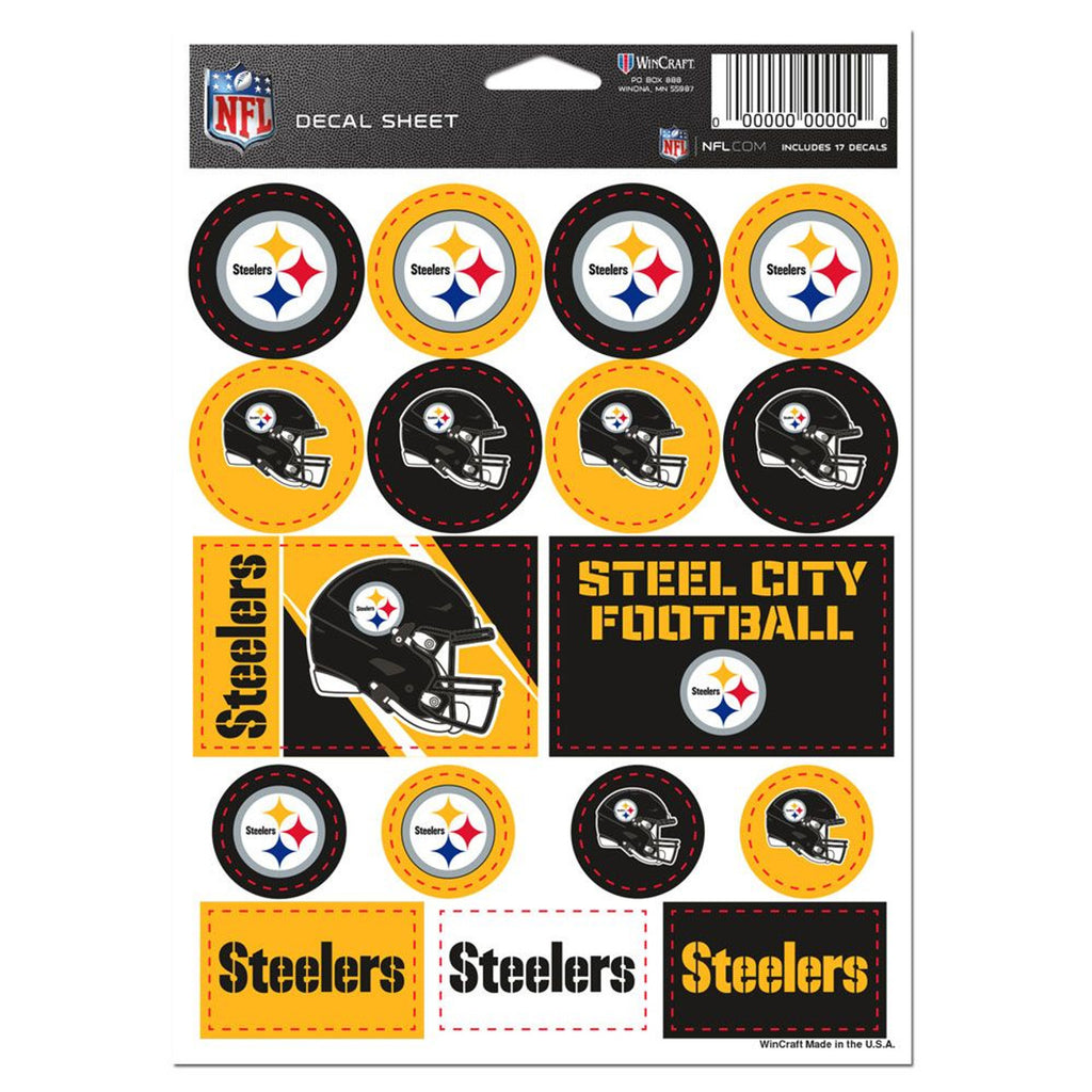 Pittsburgh Steelers Decal Sheet 5x7 Vinyl - Wincraft