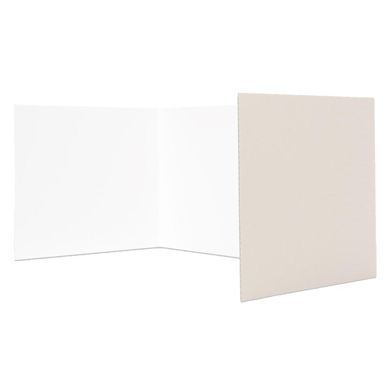 Corrugated Study Carrels, 12'' x 48'', White, Pack of 24 - Flipside Products