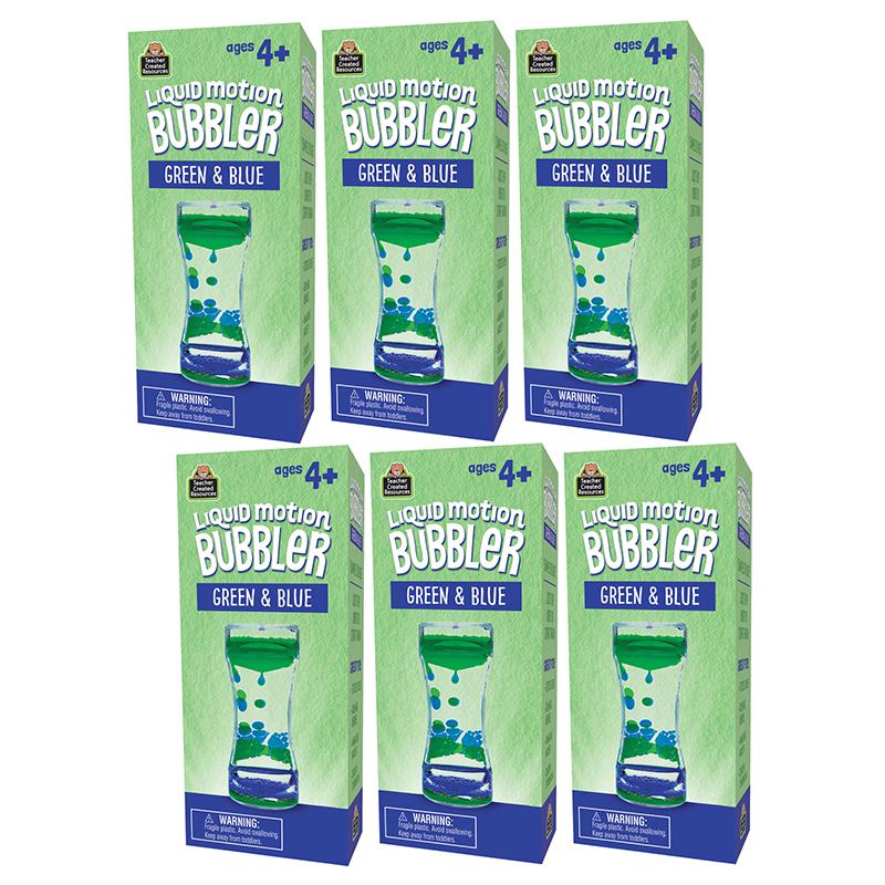 Liquid Motion Bubbler, Green & Blue, Pack of 6 - Teacher Created Resources