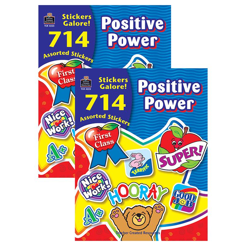 Positive Power Sticker Book, 714 Stickers Per Book, Pack of 2 - Teacher Created Resources