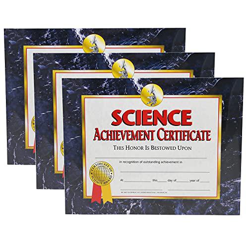 Science Achievement Certificate, 30 Per Pack, 3 Packs - Hayes Publishing