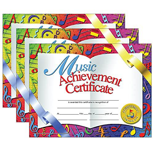 Music Achievement Certificate, 30 Per Pack, 3 Packs - Hayes Publishing