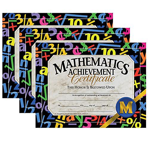 Mathematics Achievement Certificate, 30 Per Pack, 3 Packs - Hayes Publishing
