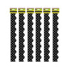 Black Mini Polka Dots Border Trim, 35 Feet Per Pack, 6 Packs - Teacher Created Resources