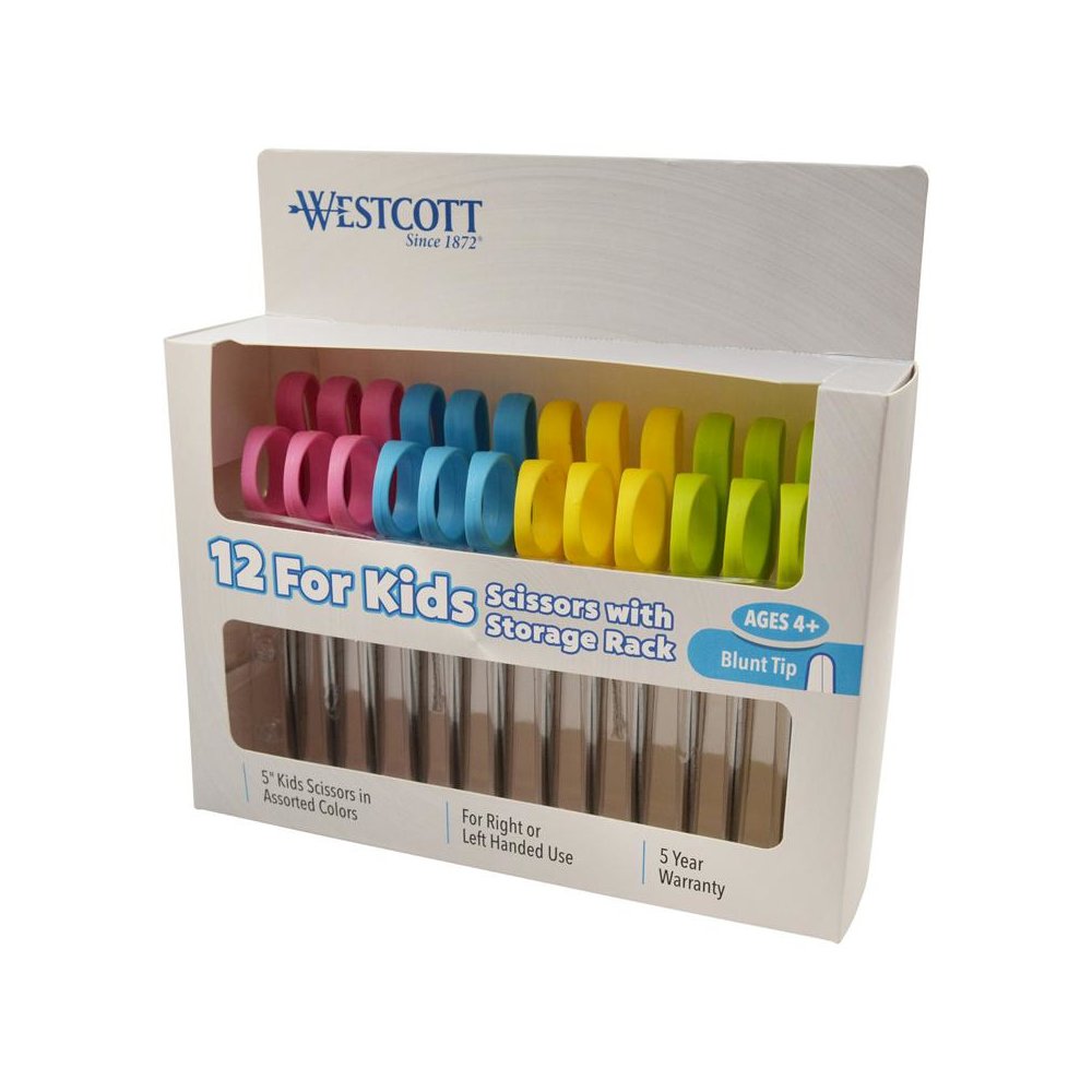 KLEENCUT KIDS SCISSORS 12CT CLASS PACK BLUNT - Acme United
